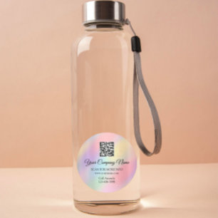 Aangepast Logo QR-code promotiepakket Ombre Roze Ronde Sticker