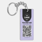 Aangepast Logo & QR Code Sleutelhanger | Zakelijke (Voorkant Links)