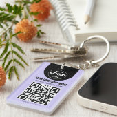 Aangepast Logo & QR Code Sleutelhanger | Zakelijke (Voorkant Rechts)