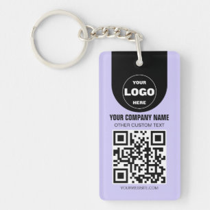 Aangepast Logo & QR Code Sleutelhanger   Zakelijke