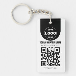 Aangepast Logo & QR Code Sleutelhanger   Zakelijke