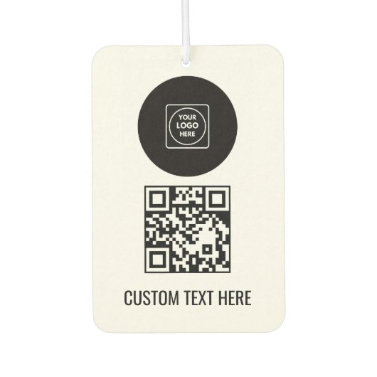 Aangepast Logo QR Code Tekst Zakelijk Branding Des Luchtverfrisser (Voorkant)