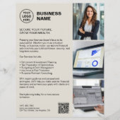 Aangepast logo QR professionele financiële dienste Flyer (Voorkant)