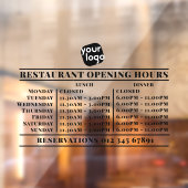 Aangepast Logo Restaurant met openingslunch Raamsticker (Vel 2)