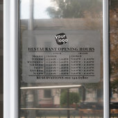 Aangepast Logo Restaurant met openingslunch Raamsticker