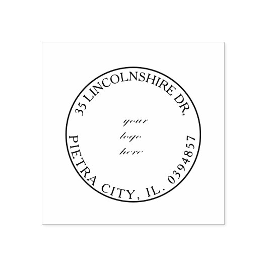 Aangepast logo Retouradres Cinzel-lettertype Rubberstempel (Afrduk)