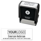 Aangepast logo retouradres of -tekst zelfinktende stempel (In situ)