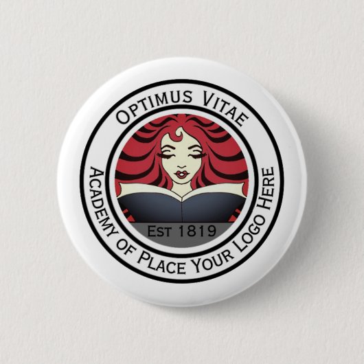Aangepast logo ronde button 5,7 cm (Voorkant)