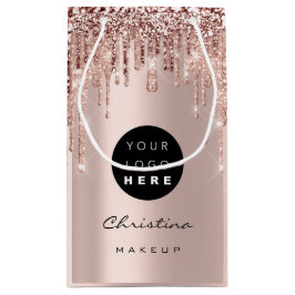 Aangepast Logo Roos Blush Glitter Drivers Naam Klein Cadeauzakje