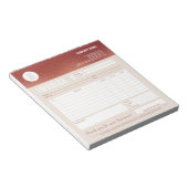 Aangepast Logo Roos Gold Foil Factuurformulier Notitieblok (Schuin)