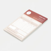 Aangepast Logo Roos Gold Foil Factuurformulier Post-it® Notes (Schuin)