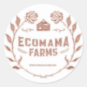 Aangepast Logo Roos ProbeerMeTester Steekproef SWh Ronde Sticker (Voorkant)