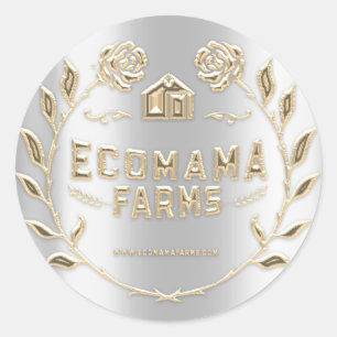 Aangepast Logo Roos Strijdt tester Steekproef Silv Ronde Sticker