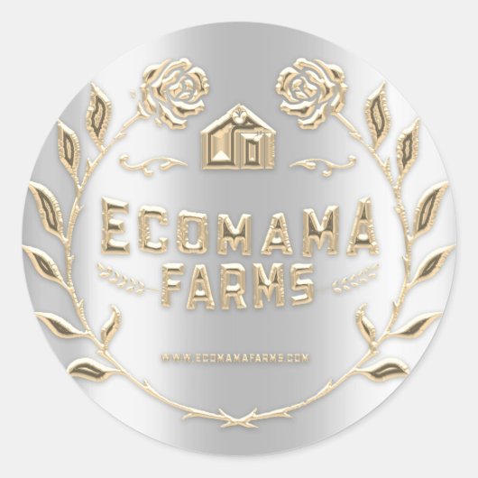 Aangepast Logo Roos Strijdt tester Steekproef Silv Ronde Sticker (Voorkant)