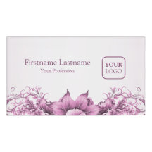 Aangepast Logo roze bloemen Lijst Elegant Modern