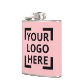 Aangepast Logo roze Heupfles (Links)