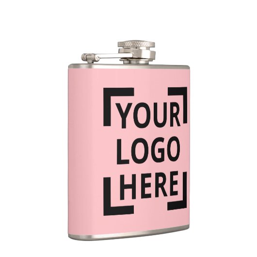 Aangepast Logo roze Heupfles (Rechts)