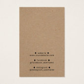 Aangepast Logo Rustic Kraft Jewelry Earring Displa Visitekaartje (Achterkant)