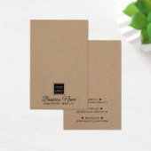 Aangepast Logo Rustic Kraft Jewelry Earring Displa Visitekaartje (Bureau)