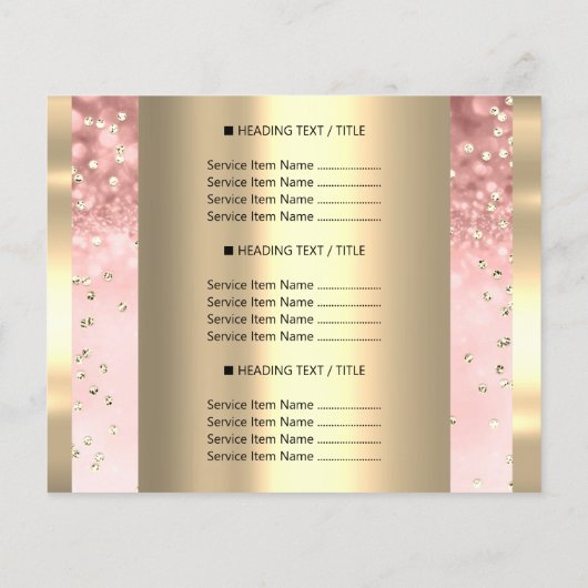 Aangepast logo schoonheid make-up prijslijst Roos Flyer (Achterkant)