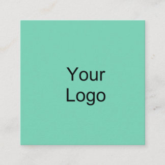 Aangepast Logo, Seafoam Green. Vierkante Visitekaartje