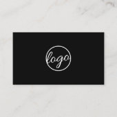 Aangepast Logo Simple Professional Black Modern Visitekaartje (Voorkant)