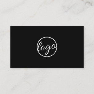 Aangepast Logo Simple Professional Black Modern Visitekaartje