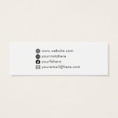 Aangepast Logo Simple White Social Media Price Lab Mini Visitekaartjes (Achterkant)