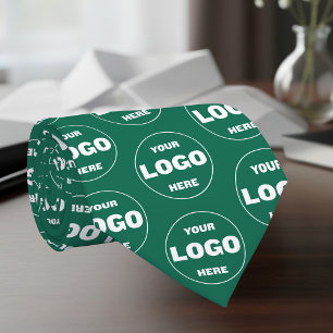 Aangepast Logo Smaragdgroen - Professioneel Gebran Stropdas