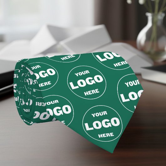 Aangepast Logo Smaragdgroen - Professioneel Gebran Stropdas