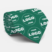 Aangepast Logo Smaragdgroen - Professioneel Gebran Stropdas (Opgerold)