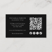Aangepast logo sociale icoon QR-code professioneel Visitekaartje (Achterkant)