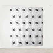 Aangepast logo stap- en herhalingsfotohouding acht wandkleed (Voorkant)