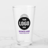 Aangepast logo & tekst 16oz gepersonaliseerd bierg glas (Achterkant)