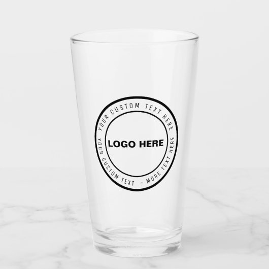 Aangepast Logo & Tekst Bierglas | Gepersonaliseerd Glas (Voorkant)