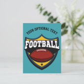 Aangepast Logo tekst en kleur Football briefkaart (Staand voorkant)