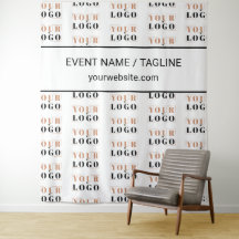 Aangepast logo & tekst half drop repeat witte acht