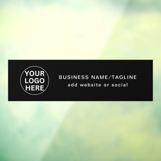 Aangepast logo & tekst l Promotionele zwart-wit  Raamsticker (Vel 3)