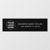 Aangepast logo & tekst l Promotionele zwart-wit Raamsticker (Vel)
