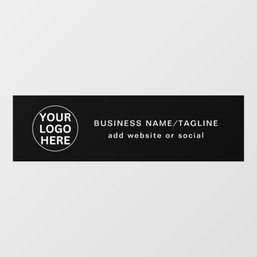 Aangepast logo & tekst l Promotionele zwart-wit  Raamsticker (Vel)