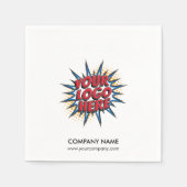 Aangepast Logo+Tekst Papier servet (Voorkant)