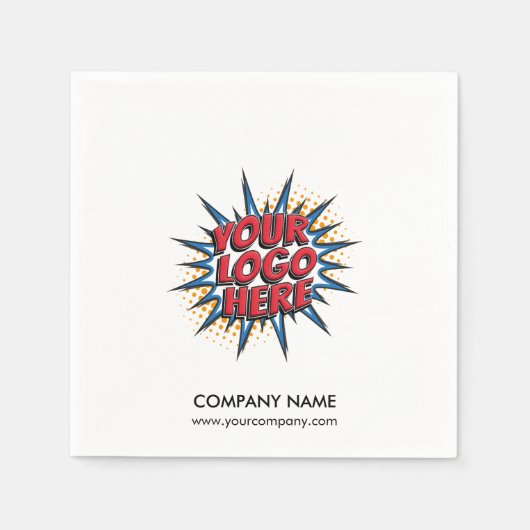 Aangepast Logo+Tekst Papier servet (Voorkant)