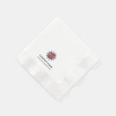 Aangepast Logo+Tekst Papier servet (Hoek)