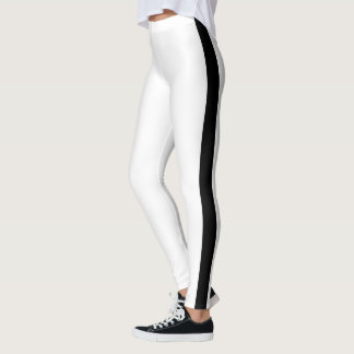 Aangepast logo & tekst promotionele witte en zwart leggings