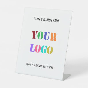 Aangepast Logo Text Business Pedestal Sign Reclamebord Met Voetstuk