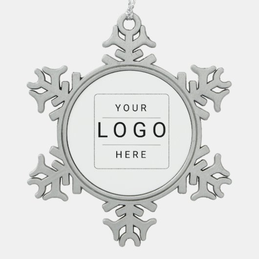 Aangepast logo tin sneeuwvlok ornament (Voorkant)