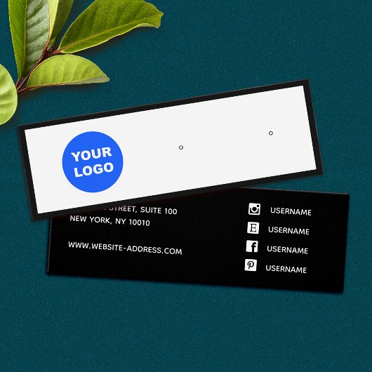 Aangepast Logo toevoegen Veroorbaar beeldscherm Mini Visitekaartjes