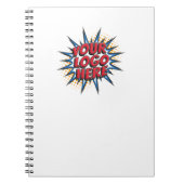 Aangepast logo uploaden - Bedrijfs-wit Notitieboek (Voorkant)