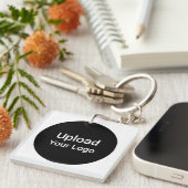 Aangepast logo uploaden | Gepersonaliseerd bedrijf Sleutelhanger (Voorkant Rechts)