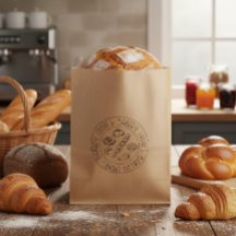 Aangepast logo van een rustieke bakkerij op kraft